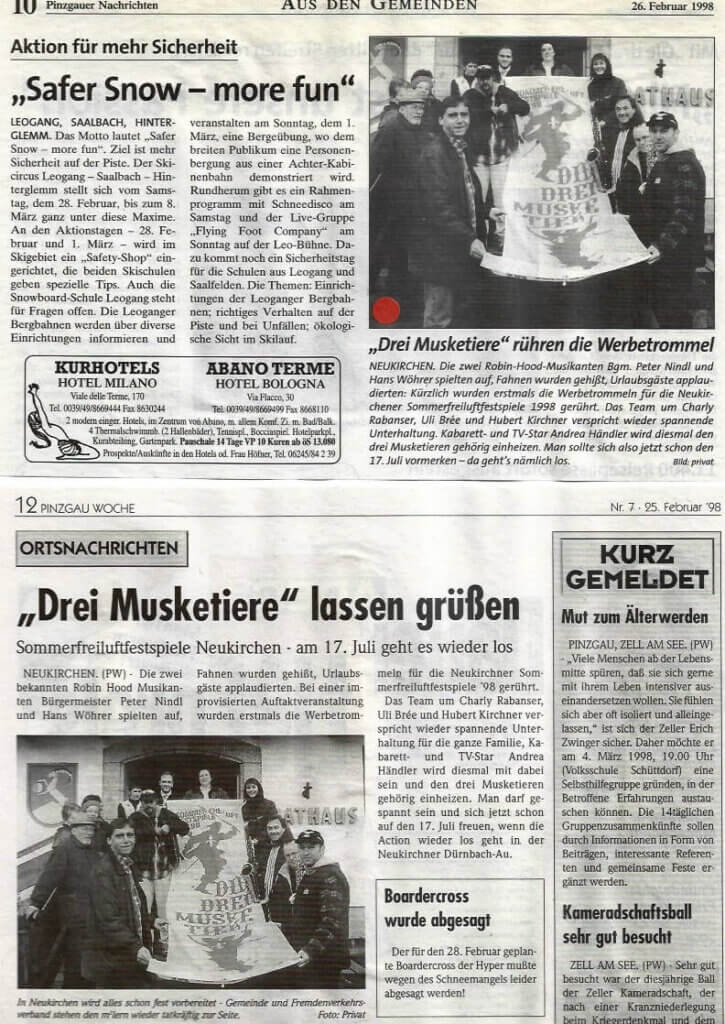 Die 3 Musketiere (Juli 1998)