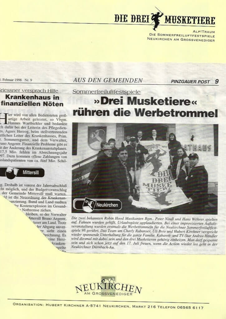 Die 3 Musketiere (Juli 1998)