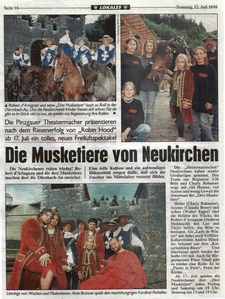 Die 3 Musketiere (Juli 1998)