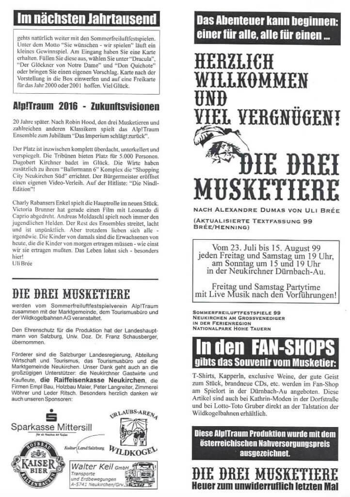 Die 3 Musketiere II (Juli 1999)