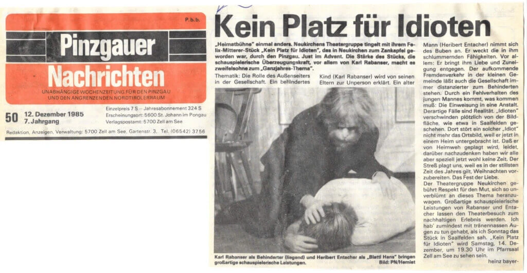 Kein Platz für Idioten (Juni 1985)